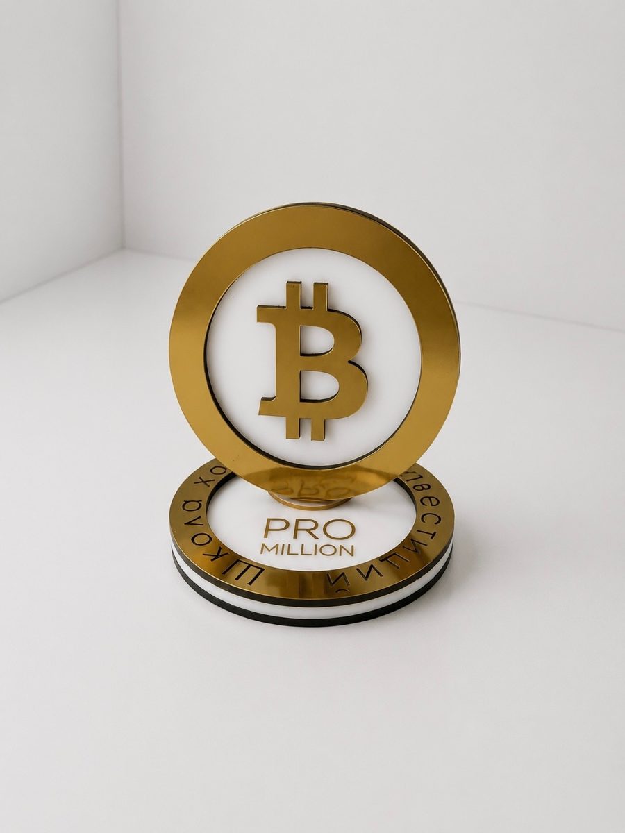 Золотая медаль-биткоин школы инвестиций PRO Million